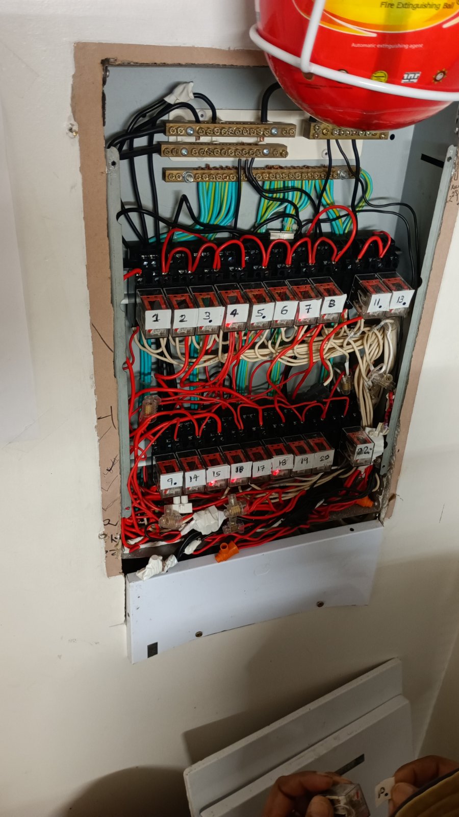 Residential electrical panel wiring